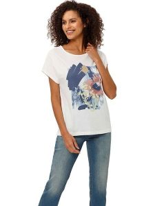 Heine Koszulka w kolorze kremowym rozmiar: 36. Brązowe bluzki Heine, bez wzorów, bez kołnierzyka, bez ramiączek. Za 52,30 zł.