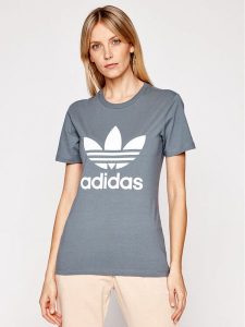Adidas T-Shirt adicolor Classics Trefoil GN2903 Szary Regular Fit. Szare t-shirty ADIDAS, bez wzorów, z bawełny, bez kołnierzyka, bez ramiączek. Za 119,99 zł.