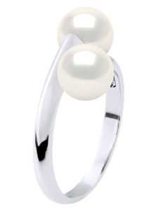 ATELIERS SAINT GERMAIN Srebrny pierścionek z perłami rozmiar: onesize. Białe pierścionki ATELIERS SAINT GERMAIN, z perłą, srebrne. Za 391,99 zł.
