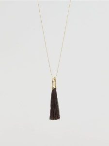 Naszyjnik z zawieszką - ciemnobrązowy. Brązowe naszyjniki Reserved. Za 59,99 zł.