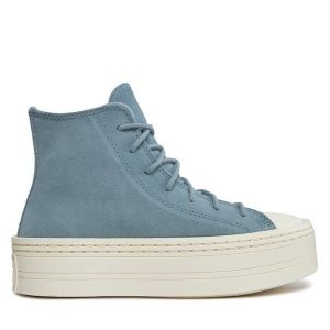 Trampki Converse. Niebieskie trampki Converse, bez wzorów, bez zapięcia. Za 469,99 zł.