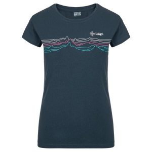 Damski bawełniany t-shirt Kilpi TOFFEES-W. Niebieskie koszulki sportowe Kilpi, bez wzorów, z bawełny, bez ramiączek. Za 141,99 zł.