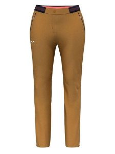Salewa Spodnie funkcyjne "Pedroc 2" w kolorze jasnobrązowym rozmiar: 36. Brązowe spodnie dresowe Salewa, bez wzorów, outdoorowe. Za 215,21 zł.