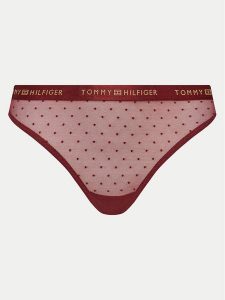 Tommy Hilfiger Stringi UW0UW05533 Czerwony. Czerwone stringi TOMMY HILFIGER, bez wzorów, z syntetyku. Za 69,99 zł.
