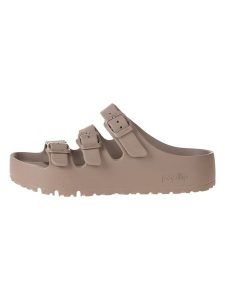 Birkenstock Klapki "Florida III Flex Platform" w kolorze szarobrązowym rozmiar: 39. Brązowe klapki Birkenstock, bez wzorów, z otwartym noskiem, bez obcasa. Za 234,95 zł.