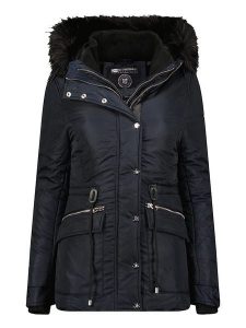 Geographical Norway Kurtka zimowa "Acam" w kolorze granatowym rozmiar: S. Niebieskie kurtki Geographical Norway, na zimę, s, bez wzorów, z puchu, bez kaptura. Za 223,46 zł.