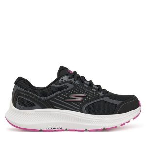 Buty do biegania Skechers. Czarne buty sportowe Skechers, bez wzorów, bez zapięcia, do biegania. Za 259,99 zł.