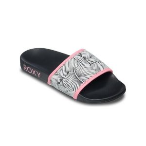 Klapki basenowe damskie SLIPPY IV. Czerwone klapki Roxy, bez wzorów, z syntetyku, bez obcasa. Za 129,99 zł.
