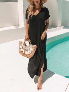 LA Angels Sukienka w kolorze czarnym rozmiar: S. Czarne sukienki LA Angels, na co dzień, s, bez wzorów, bez kołnierzyka, bez ramiączek, maxi, proste. Za 161,34 zł.