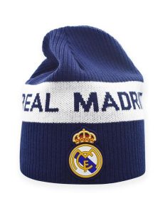 Czapka Real Madryt. Niebieskie czapki REAL MADRID, bez wzorów, z gumy. Za 99,00 zł.