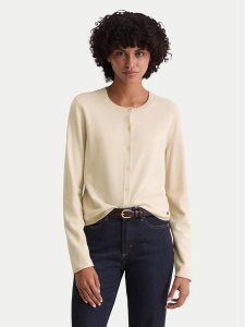 Marc O'Polo Kardigan 509 5118 61085 Beżowy Slim Fit. Brązowe kardigany Marc O'Polo, z wiskozy. Za 519,99 zł.