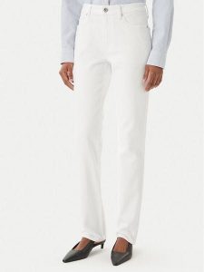 Tommy Hilfiger Jeansy WW0WW48579 Biały Slim Fit. Białe jeansy TOMMY HILFIGER, bez wzorów, z bawełny. Za 409,99 zł.