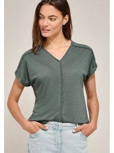 Cecil Koszulka w kolorze zielonym rozmiar: XL. Zielone bluzki Cecil, xl, bez wzorów, bez kołnierzyka, bez ramiączek. Za 61,46 zł.