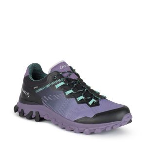 Buty trekkingowe Gore-tex damskie Aku Levia. Fioletowe buty trekkingowe Aku, z gore-texu, bez zapięcia. Za 299,00 zł.