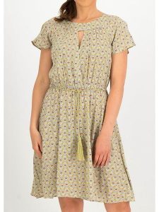 Blutsgeschwister Sukienka ze wzorem rozmiar: L. Sukienki Blutsgeschwister, na imprezę, l, bez wzorów, z tkaniny, klasyczne, bez kołnierzyka, bez ramiączek, mini, rozkloszowane. Za 158,45 zł.