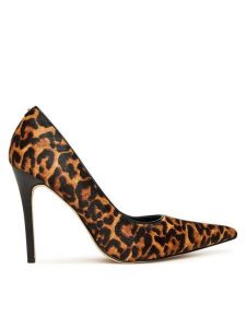 MICHAEL Michael Kors Szpilki Elyse 40F5EYHP1H Brązowy. Brązowe szpilki MICHAEL Michael Kors, bez wzorów, ze skóry, bez obcasa. Za 579,99 zł.