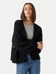 Vero Moda Kardigan Maybe 10273101 Czarny Oversize. Czarne swetry oversize Vero Moda, m, bez wzorów, z syntetyku, bez ramiączek. Za 179,99 zł.