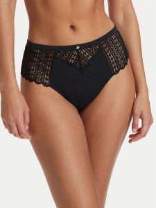 BOSS Stringi Guipure 50561143 Czarny. Czarne stringi Boss, bez wzorów, z syntetyku. Za 199,99 zł.