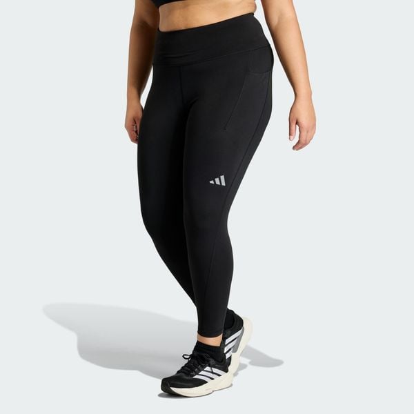Legginsy adi365 Climacool Running 7/8 (Plus Size). Czarne legginsy ADIDAS, bez wzorów, z elastanu, z podwyższonym stanem. Za 279,00 zł.
