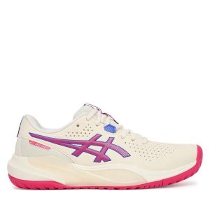 Buty do tenisa Asics. Szare buty sportowe ASICS, bez wzorów, bez zapięcia, tenisowe. Za 429,99 zł.