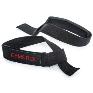 Pasy do podnoszenia. Czarne paski GYMSTICK, bez wzorów, sportowe. Za 79,00 zł.