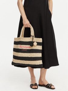 Liu Jo Torebka VA6197 A0006 Czarny. Czarne shopper bag Liu Jo, bez wzorów, bez dodatków. Za 389,99 zł.