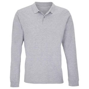 Koszulka Polo Z Długim Rękawem Dla Dorosłych Unisex Planet. Szare bluzki SOL'S, s, bez wzorów, casualowe, bez kołnierzyka, bez ramiączek. Za 132,99 zł.