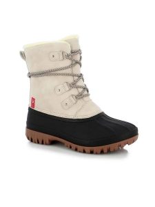 Kimberfeel Kozaki zimowe "Hortence" w kolorze kremowo-czarnym rozmiar: 38. Brązowe kozaki Kimberfeel, na zimę, bez wzorów, z materiału, bez obcasa, bez zapięcia. Za 208,99 zł.
