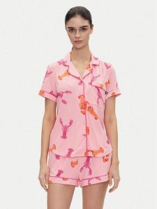 Kate Spade Piżama KSI12749 Różowy Regular Fit. Czerwone piżamy Kate Spade, bez wzorów, bez ramiączek. Za 199,99 zł.