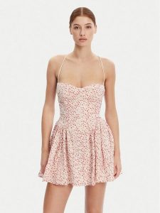 Bardot Sukienka koktajlowa 59827DB Kolorowy Regular Fit. Kombinezony Bardot, bez wzorów, z syntetyku, wizytowe, bez kołnierzyka, bez ramiączek. Za 419,99 zł.