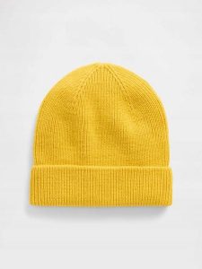 CZAPKA ZIMOWA GAP BEANIE UNISEX CIEPŁA 842499-00. Żółte czapki GAP, bez wzorów, eleganckie. Za 89,00 zł.