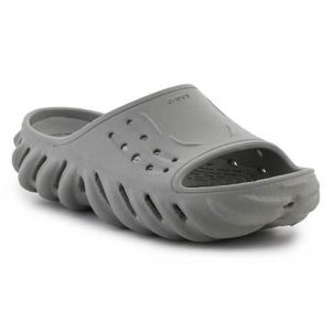 Klapki unisex Crocs Echo. Szare klapki Crocs, bez wzorów, z materiału, bez obcasa. Za 364,00 zł.