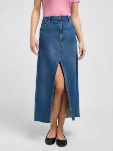 DAMSKA SPÓDNICA LEE MAXI SKIRT SUNKEN WATERFALL 112349007. Spódnice Lee, bez wzorów, maxi. Za 159,99 zł.