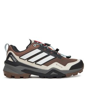 Trekkingi adidas. Brązowe buty sportowe ADIDAS, bez wzorów, z gore-texu, bez zapięcia, trekkingowe, Adidas Terrex, gore-tex. Za 479,99 zł.