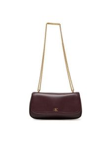 Calvin Klein Torebka Ck Convertible Chain Small Bag LV04F3172G Bordowy. Czerwone torebki klasyczne Calvin Klein, bez wzorów, ze skóry, bez dodatków. Za 339,99 zł.