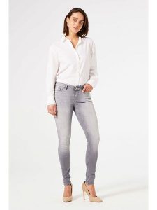 Garcia Dżinsy - Skinny fit - w kolorze szarym rozmiar: W29. Szare jeansy Garcia, z aplikacjami, z bawełny, z podwyższonym stanem. Za 122,67 zł.