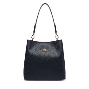 Torebka Tommy Hilfiger. Niebieskie torebki klasyczne TOMMY HILFIGER, bez wzorów, bez dodatków. Za 649,99 zł.