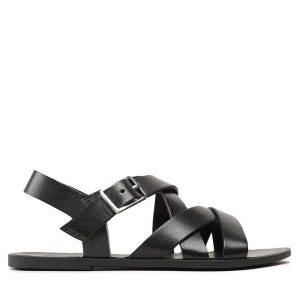 Sandały Vagabond Shoemakers. Czarne sandały Vagabond Shoemakers, bez wzorów, bez obcasa, na płaskiej podeszwie, bez zapięcia. Za 269,99 zł.