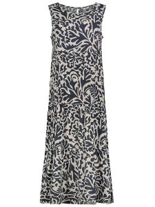 Sublevel Sukienka w kolorze granatowo-białym rozmiar: L. Białe sukienki Sublevel, na co dzień, l, bez wzorów, z wiskozy, klasyczne, bez kołnierzyka, bez ramiączek, maxi, proste. Za 109,78 zł.