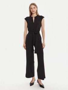 Calvin Klein Kombinezon LV044C066G Czarny Regular Fit. Czarne sukienki Calvin Klein, xl, bez wzorów, z syntetyku, bez kołnierzyka, bez ramiączek. Za 539,99 zł.