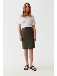 TATUUM Lniana spódnica w kolorze khaki rozmiar: 38. Brązowe spódnice Tatuum, bez wzorów, ze lnu, midi. Za 105,14 zł.
