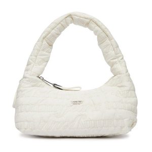 Torebka Tommy Jeans. Białe torebki klasyczne Tommy Jeans, bez wzorów, z jeansu, bez dodatków. Za 409,99 zł.