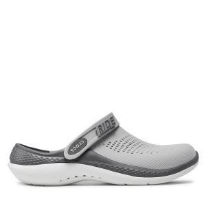 Klapki Crocs. Szare klapki Crocs, bez wzorów, bez obcasa. Za 199,99 zł.