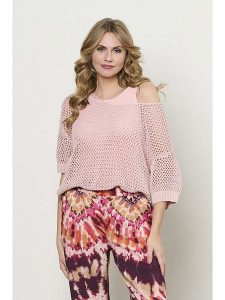 &Co Woman Sweter "Beki" w kolorze jasnoróżowym rozmiar: L. Różowe swetry oversize &Co Woman, l, bez wzorów, bez ramiączek. Za 170,87 zł.