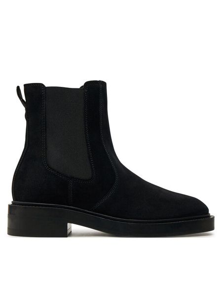 Gant Sztyblety Fallwi 29553724 Czarny. Czarne botki GANT, bez wzorów, ze skóry, bez obcasa, na płaskiej podeszwie, bez zapięcia. Za 499,99 zł.