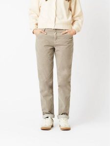 Rosner Dżinsy - Girlfriend fit - w kolorze beżowym rozmiar: 38/L30. Brązowe jeansy Rosner, z aplikacjami. Za 229,95 zł.