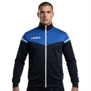 Kurtka Trekkingowa Sender z Lekkiego Poliestru Niebiesko-Niebieska. Niebieskie kurtki LEGEA, bez wzorów, z kapturem. Za 96,00 zł.