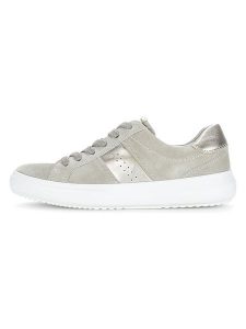 Gabor Skórzane sneakersy w kolorze złoto-zielonym rozmiar: 36. Zielone trampki Gabor, bez wzorów, bez zapięcia. Za 169,95 zł.
