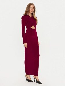 Bardot Sukienka wieczorowa Reno 58742DB Czerwony Slim Fit. Czerwone kombinezony Bardot, l, bez wzorów, z syntetyku, wizytowe, bez kołnierzyka, bez ramiączek. Za 349,99 zł.