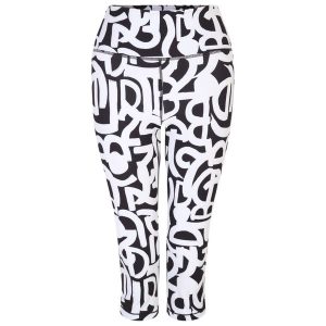 Legginsy Damskie Influential Graffiti 3/4. Białe legginsy Dare 2b, bez wzorów, z elastanu. Za 58,99 zł.